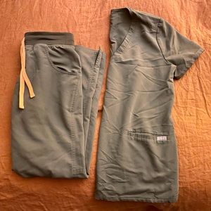 Women’s Figs Scrubs Set Olive Green